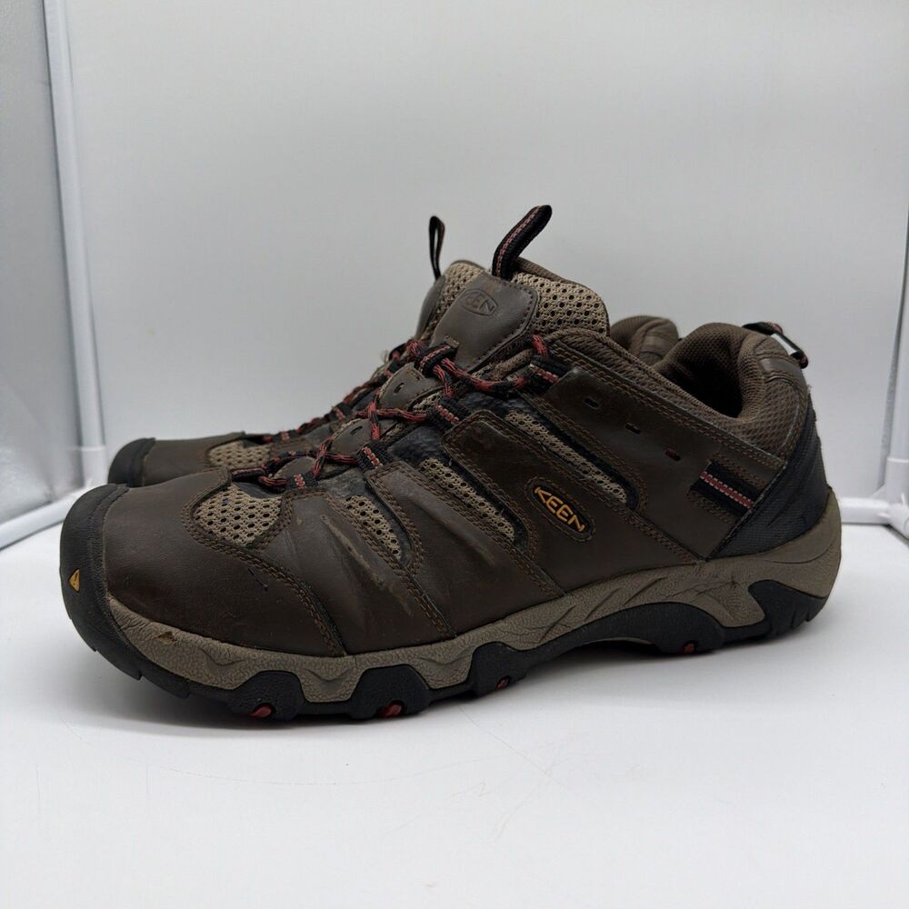 Keen Shoes Mens 13 Wide Koven Low Brown Leather Hiking Boots Camping Waterproof
